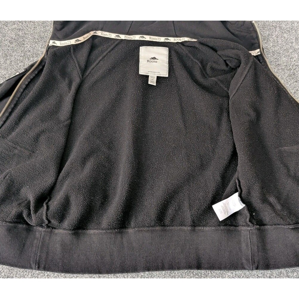 Roots 73 Riverside Full Zip Fleece Hoodie Cozy Women's Size Large Black - Picture 2 of 8